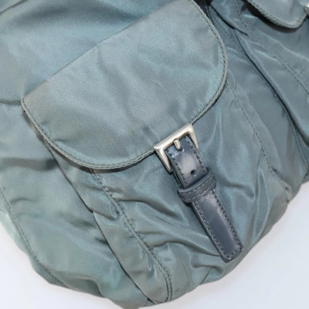 PRADA Backpack Nylon Gray Silver Auth kk572 - Picture 14 of 16
